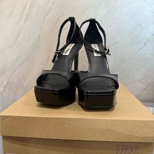 Steve Madden Black Platform Heels